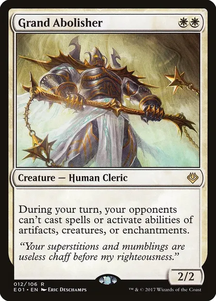 Grand Abolisher, Magic card E01 12 — Archenemy: Nicol Bolas set