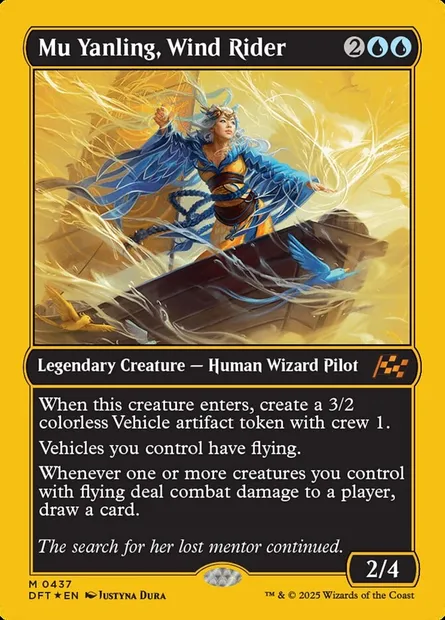 Mu Yanling, Wind Rider, Magic card DFT 437 — Aetherdrift set
