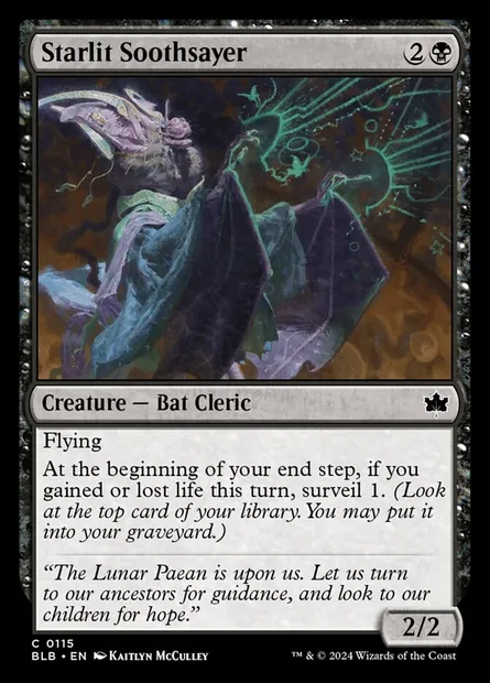 Starlit Soothsayer, Magic card BLB 115 — Bloomburrow set