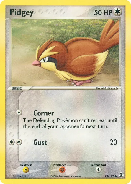 Pidgey, Pokémon card RG 73 — FireRed & LeafGreen set