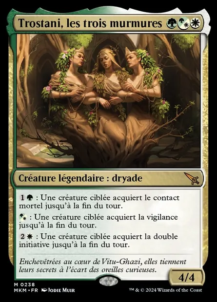 Trostani, les trois murmures, carte Magic MKM 238 — extension Murders at Karlov Manor