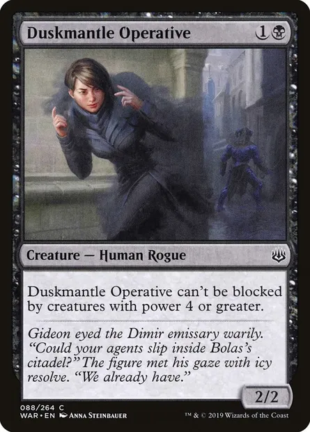 Duskmantle Operative, Magic card WAR 88 — War of the Spark set
