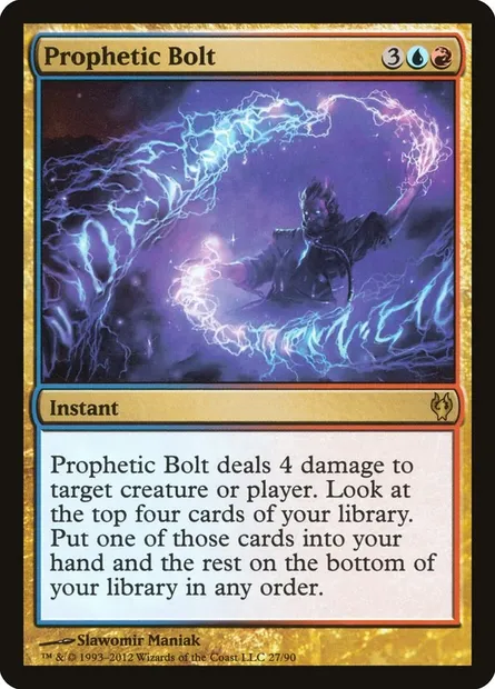 Prophetic Bolt, Magic card DDJ 27 — Duel Decks: Izzet vs. Golgari set