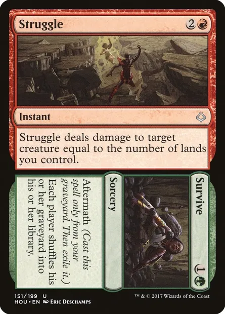 Struggle // Survive, Magic card HOU 151 — Hour of Devastation set