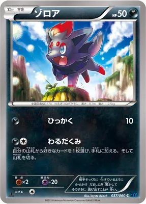 Zorua, Pokémon card XY1A 037 — Collection X set