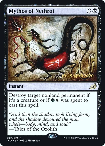 Mythe de Nethroï, carte Magic PIKO 97s — extension Ikoria: Lair of Behemoths Promos