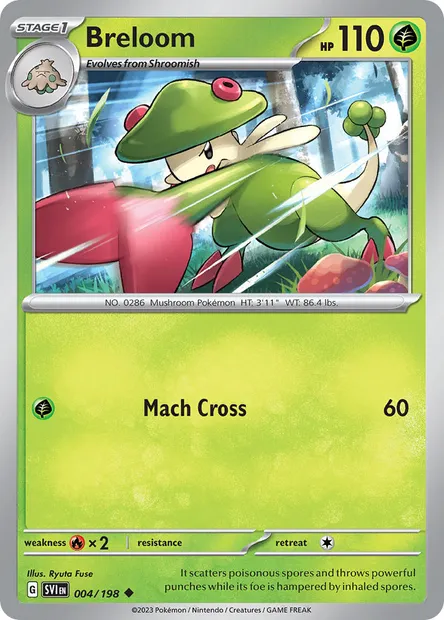 Breloom, Pokémon card SVI 004 — Scarlet & Violet set