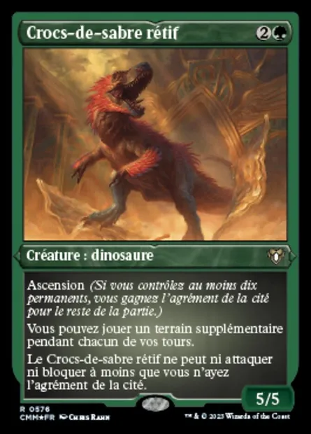 Crocs-de-sabre rétif, carte Magic CMM 576 — extension Commander Masters