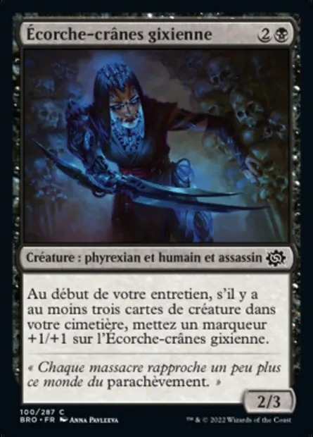 Écorche-crânes gixienne, carte Magic BRO 100 — extension La Guerre Fratricide