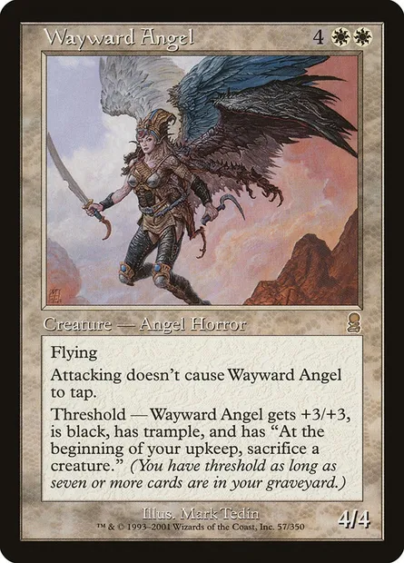 Wayward Angel, Magic card ODY 57 — Odyssey set