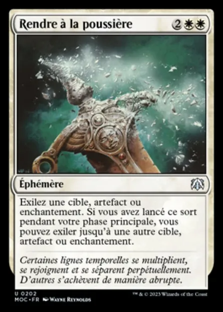 Rendre à la poussière, carte Magic MOC 202 — extension March of the Machine Commander
