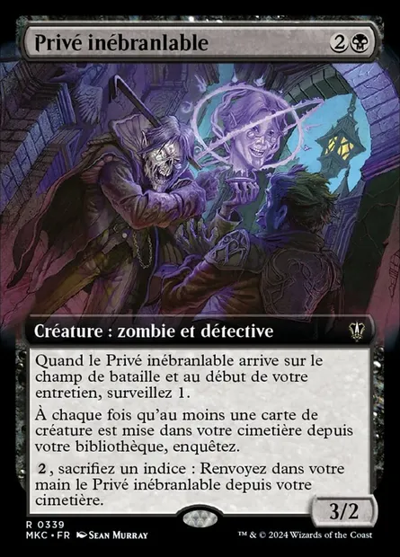 Privé inébranlable, carte Magic MKC 339 — extension Murders at Karlov Manor Commander