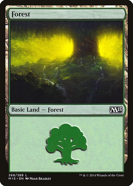Forest, Magic card M15 268 — Magic 2015 set