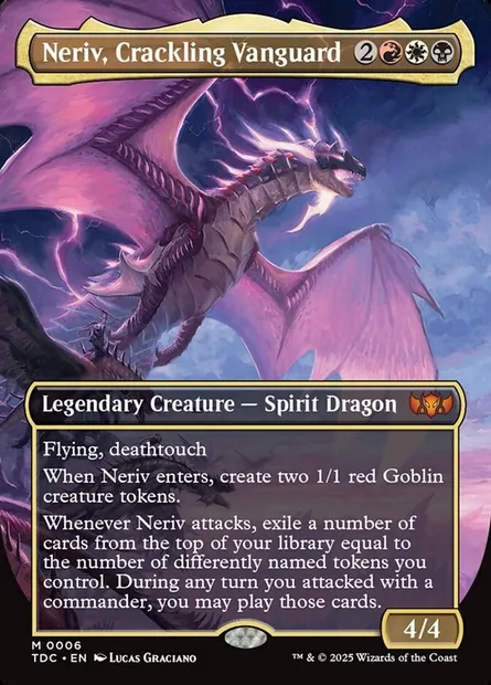 Neriv, Crackling Vanguard, Magic card TDC 6 — Tarkir: Dragonstorm Commander set