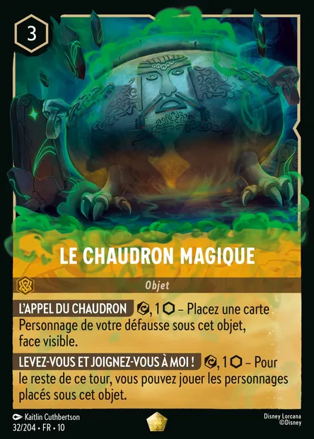 Le Chaudron magique, carte Disney Lorcana CH10-032 — extension Lueurs dans les Profondeurs