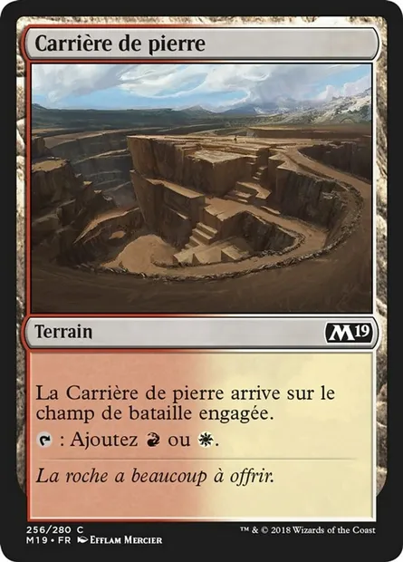 Carrière de pierre, carte Magic M19 256 — extension Core Set 2019