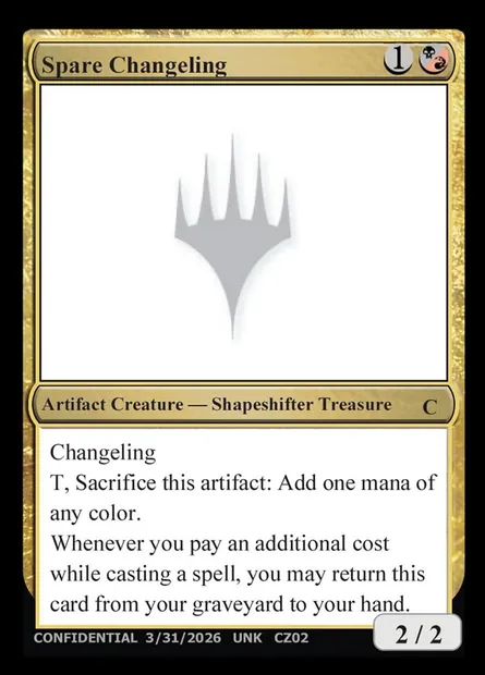 Spare Changeling, carte Magic UNK CZ02 — extension Unknown Event
