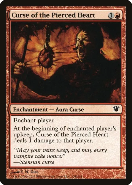Curse of the Pierced Heart, Magic card ISD 138 — Innistrad set