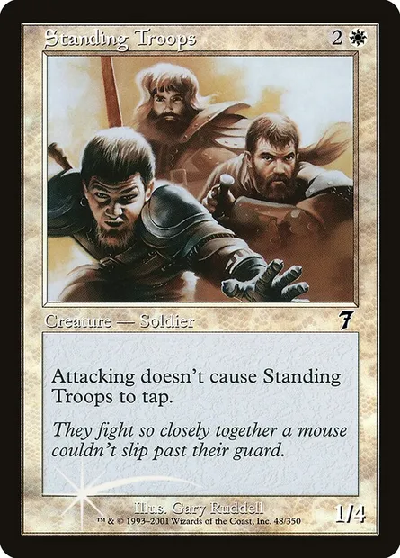 Standing Troops, Magic card 7ED 48★ — Seventh Edition set