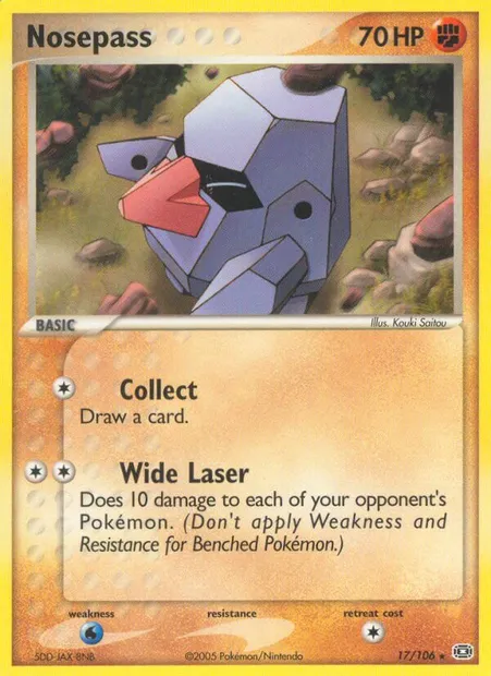 Nosepass, Pokémon card EM 17 — Emerald set