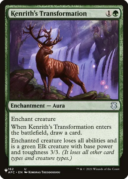 Kenrith's Transformation, Magic card PLST AFC-162 — The List set