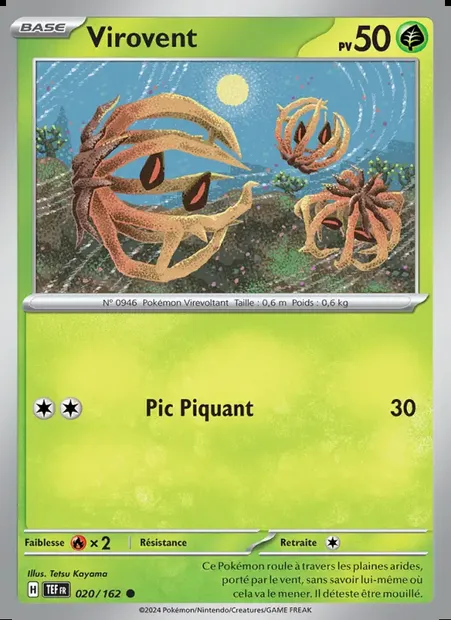 Virovent, carte Pokémon TEF 020 — extension Forces Temporelles