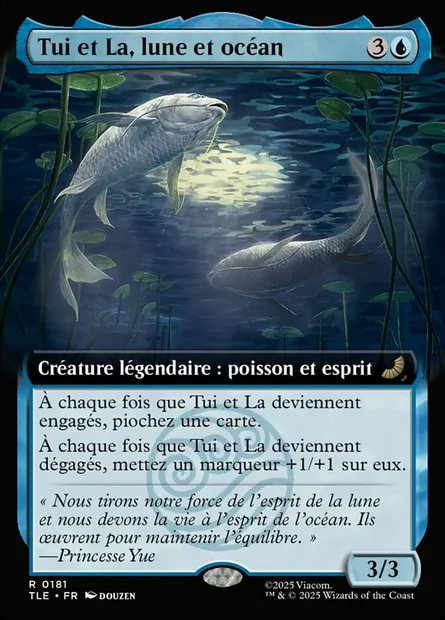 Tui et La, lune et océan, carte Magic TLE 181 — extension Avatar: The Last Airbender Eternal