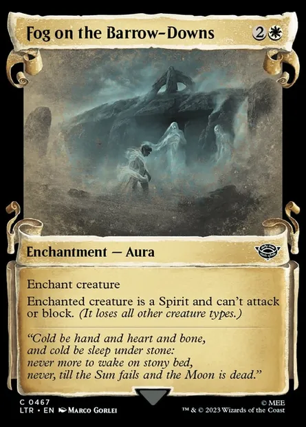 Fog on the Barrow-Downs, Magic card LTR 467 — The Lord of the Rings: Tales of Middle-earth set