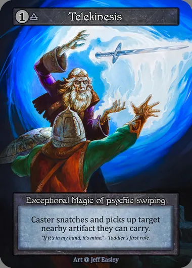 Telekinesis, carte Sorcery ALP 261 — extension Alpha