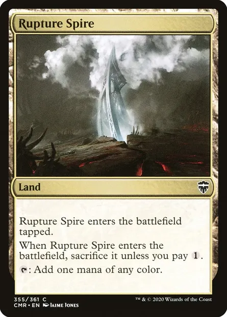 Rupture Spire, Magic card CMR 355 — Commander Legends set