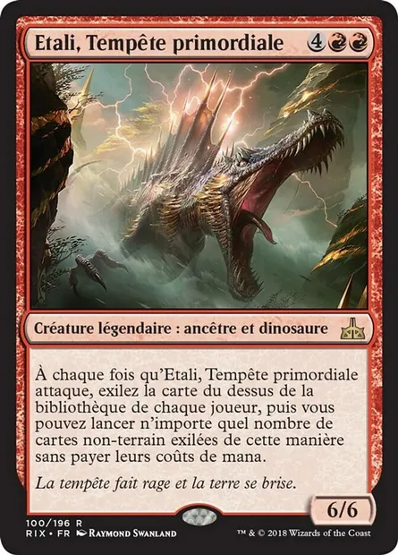 Etali, Tempête primordiale, carte Magic RIX 100 — extension Les combattants d'Ixalan