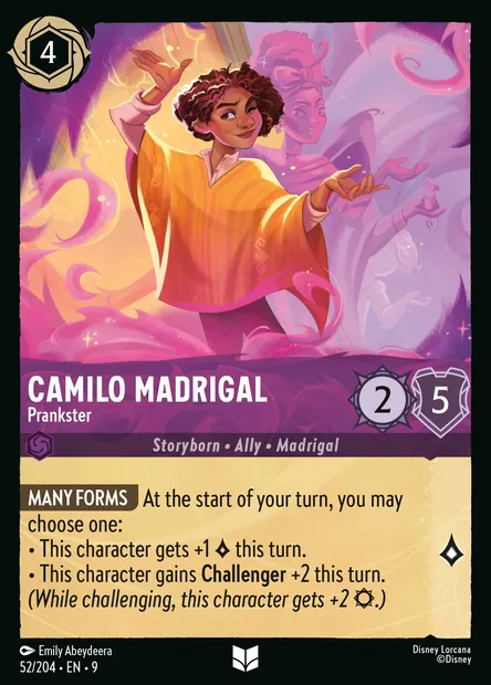 Camilo Madrigal - Prankster, Disney Lorcana card CH9-052 — Fabled set
