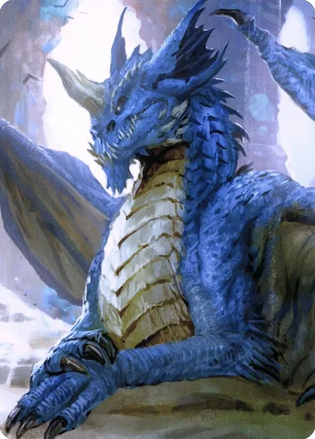 Young Blue Dragon // Young Blue Dragon, carte Magic ACLB 27 — extension Battle for Baldur's Gate Art Series