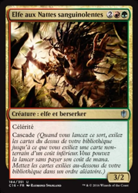 Elfe aux Nattes sanguinolentes, carte Magic C16 184 — extension Commander 2016