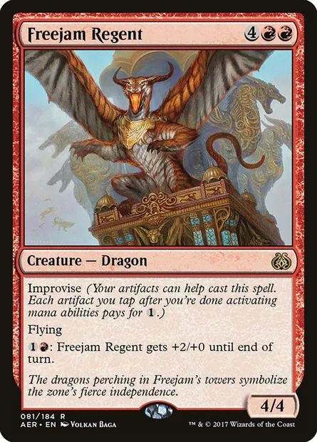 Freejam Regent, Magic card AER 81 — Aether Revolt set
