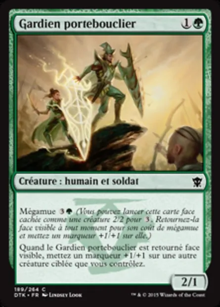 Gardien portebouclier, carte Magic DTK 189 — extension Les Dragons de Tarkir