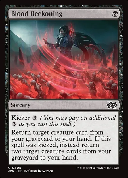 Blood Beckoning, Magic card J25 405 — Foundations Jumpstart set