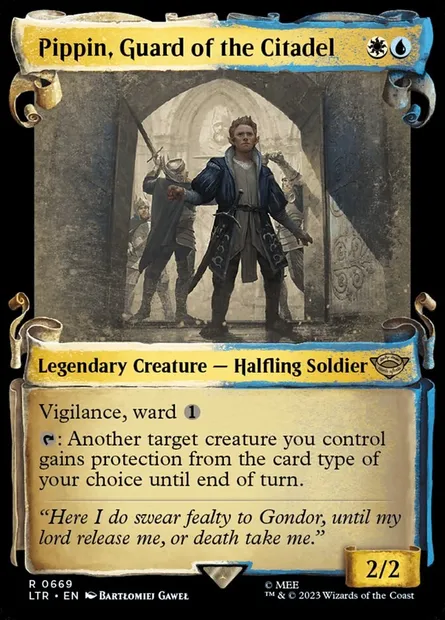 Pippin, garde de la Citadelle, carte Magic LTR 669 — extension Le Seigneur des Anneaux : chroniques de la Terre du Milieu