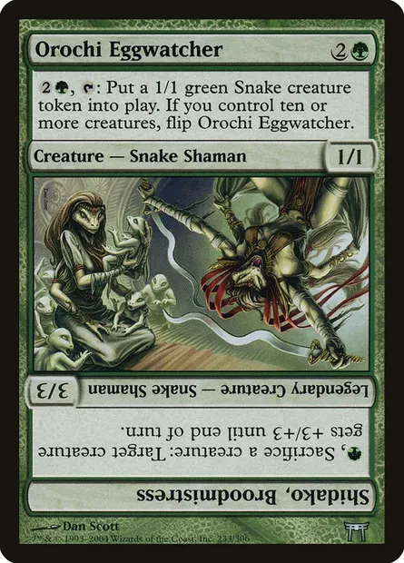 Orochi Eggwatcher // Shidako, Broodmistress, Magic card CHK 233 — Champions of Kamigawa set