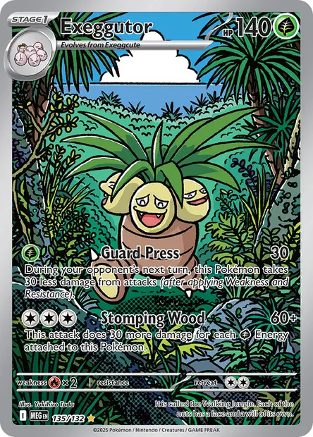 Exeggutor, Pokémon card MEG 135 — Mega Evolution set