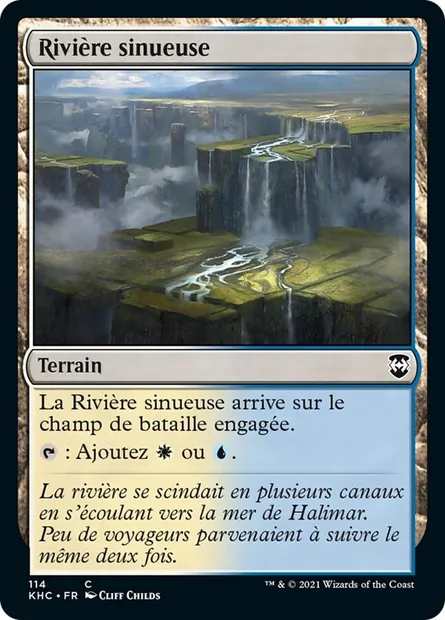 Rivière sinueuse, carte Magic KHC 114 — extension Kaldheim Commander