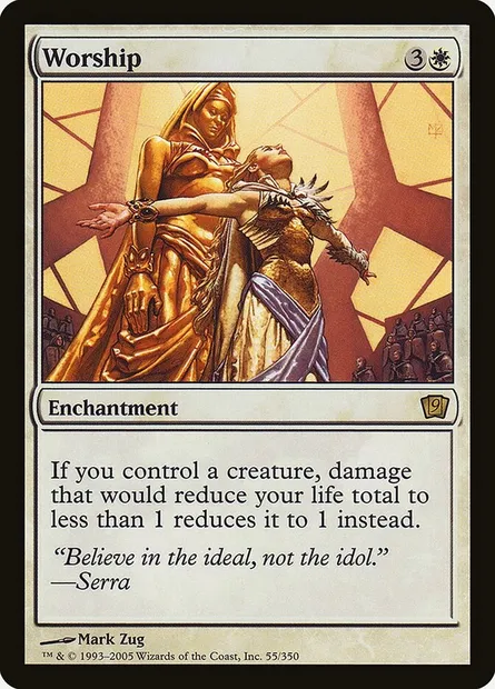 Worship, Magic card 9ED 55★ — Ninth Edition set