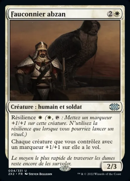 Fauconnier abzan, carte Magic 2X2 4 — extension Double Masters 2022