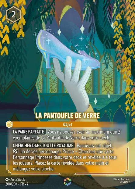La Pantoufle de verre, carte Disney Lorcana CH7-208 — extension L'île d'Archazia