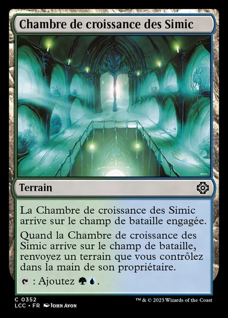 Chambre de croissance des Simic, carte Magic LCC 352 — extension The Lost Caverns of Ixalan Commander