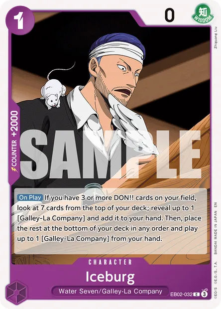 Iceburg, One Piece card EB02-032 — Anime 25th Collection set