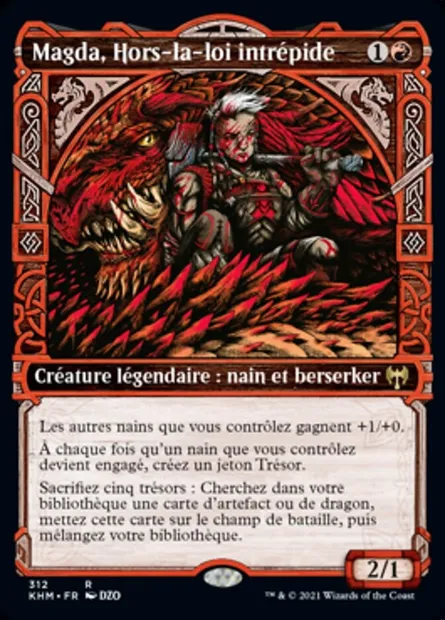 Magda, Hors-la-loi intrépide, carte Magic KHM 312 — extension Kaldheim