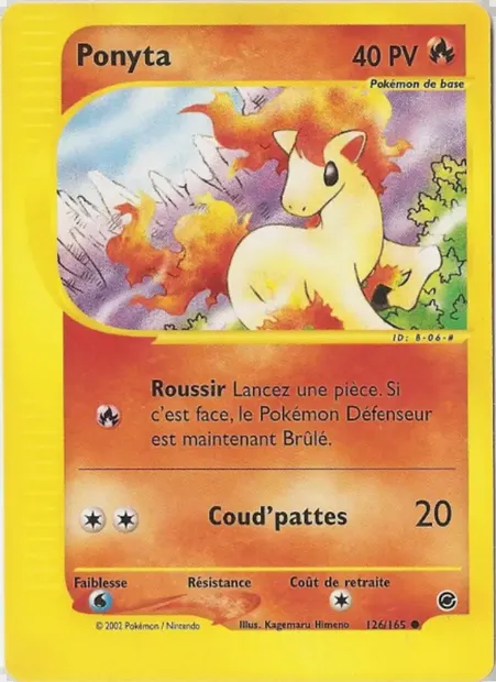 Ponyta, carte Pokémon EX 126 — extension Expedition
