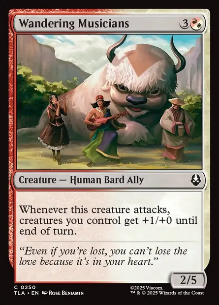 Wandering Musicians, Magic card TLA 250 — Avatar: The Last Airbender set