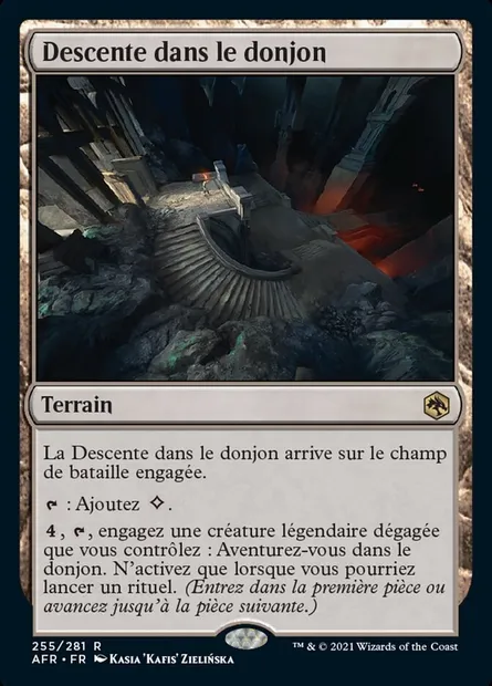 Descente dans le donjon, carte Magic AFR 255 — extension Forgotten Realms: Aventures dans les Royaumes Oubliés